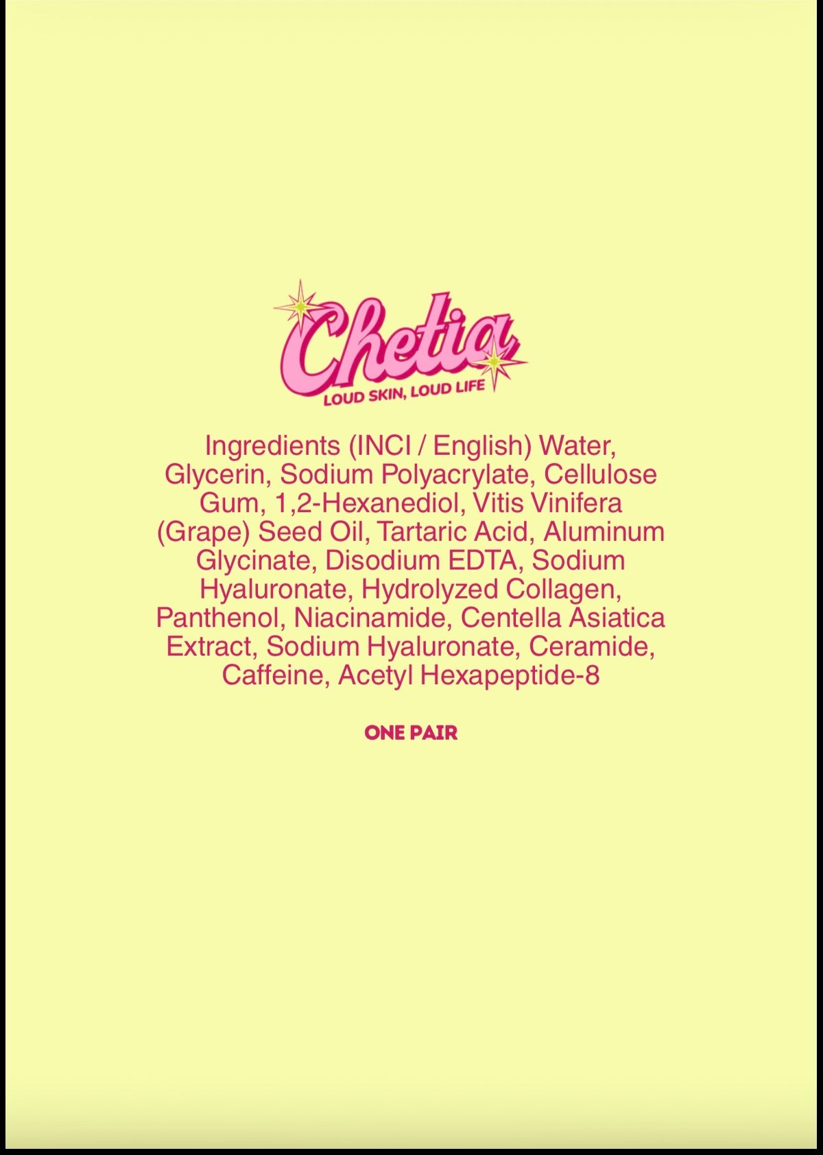 Chetia Brightening Eyepatch